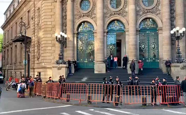 Instalan fuerte dispositivo de seguridad en el Congreso CDMX
