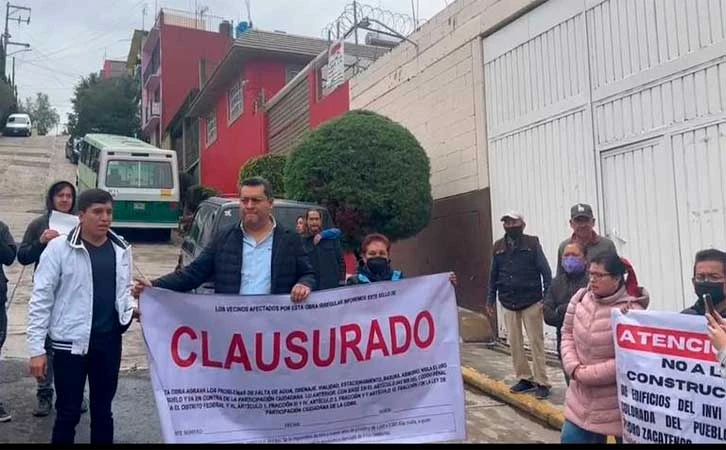 Protestan contra construcción ilegal de 30 departamentos