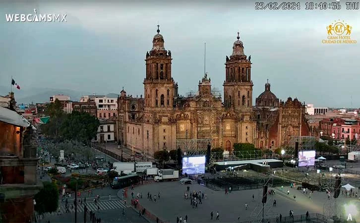 Aplica SSC dispositivo de vigilancia en Zócalo CDMX