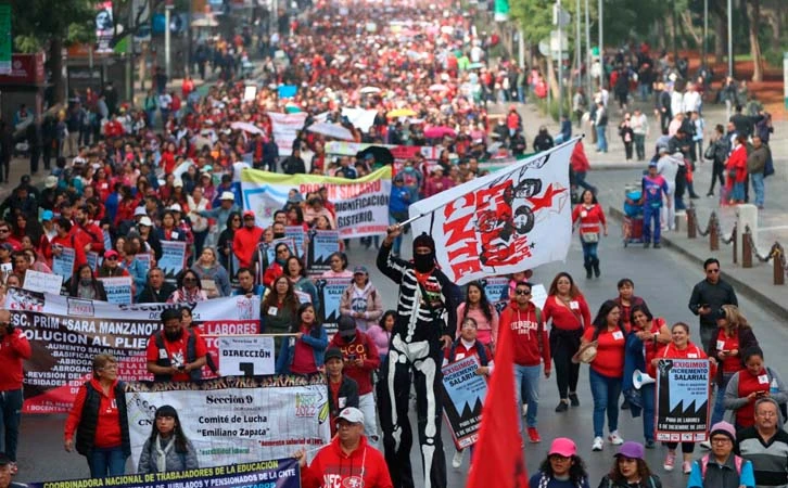 Megamarcha de la CNTE afectará vialidades clave en CDMX este 15 de mayo