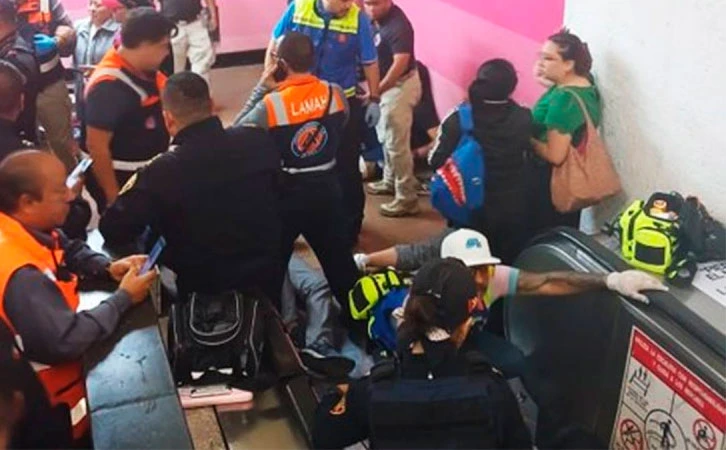 Provoca heridos vencimiento de escaleras eléctricas en metro Polanco